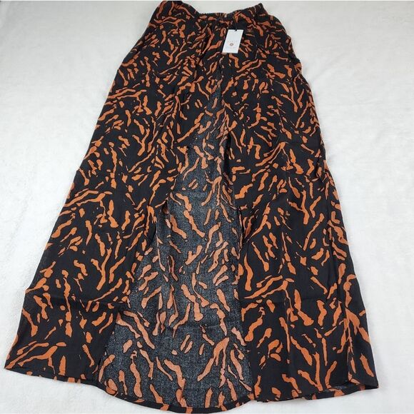 Shade & Shore Small Animal Print Knot Front Maxi Cover-Up Skirt New With Tags - Picture 3 of 7